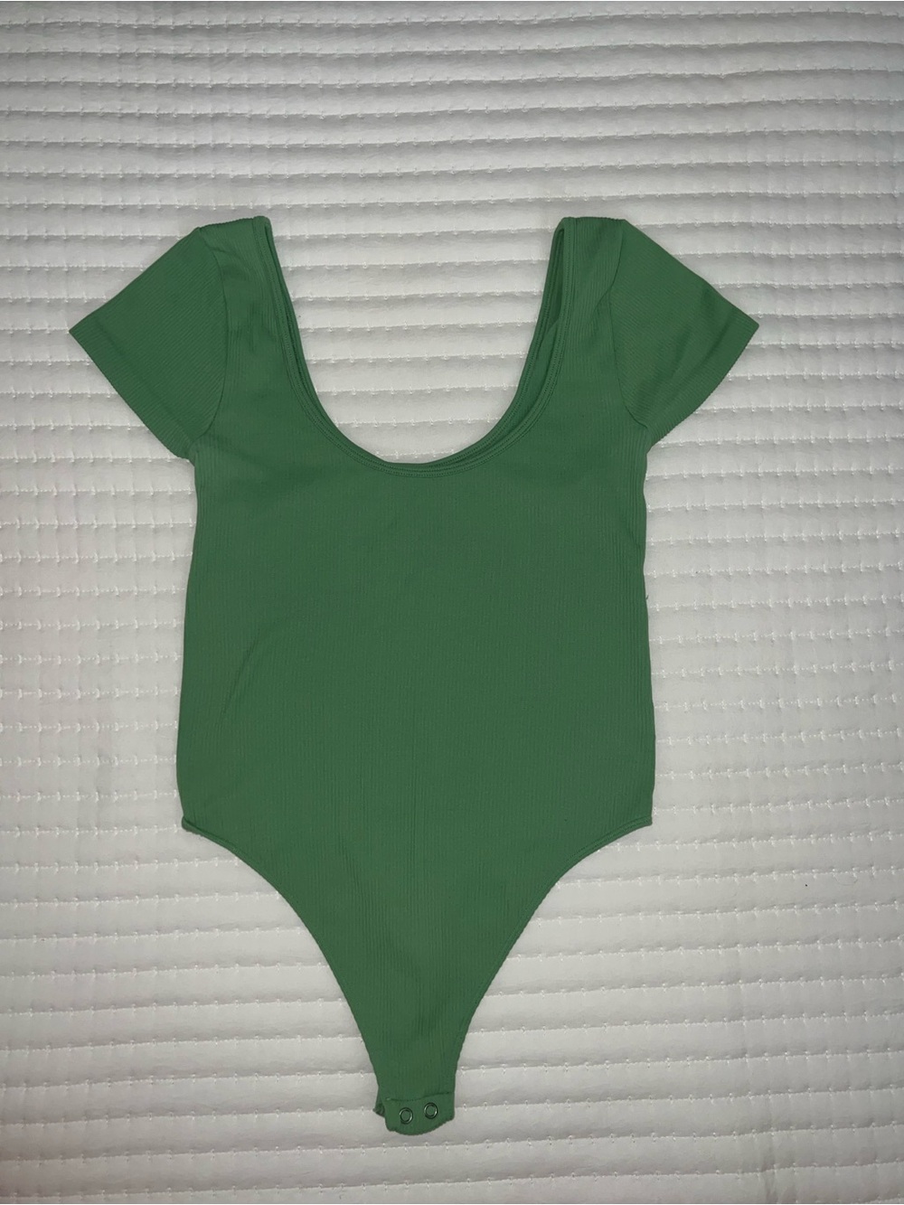 American Eagle Green Ribbed Bodysuit